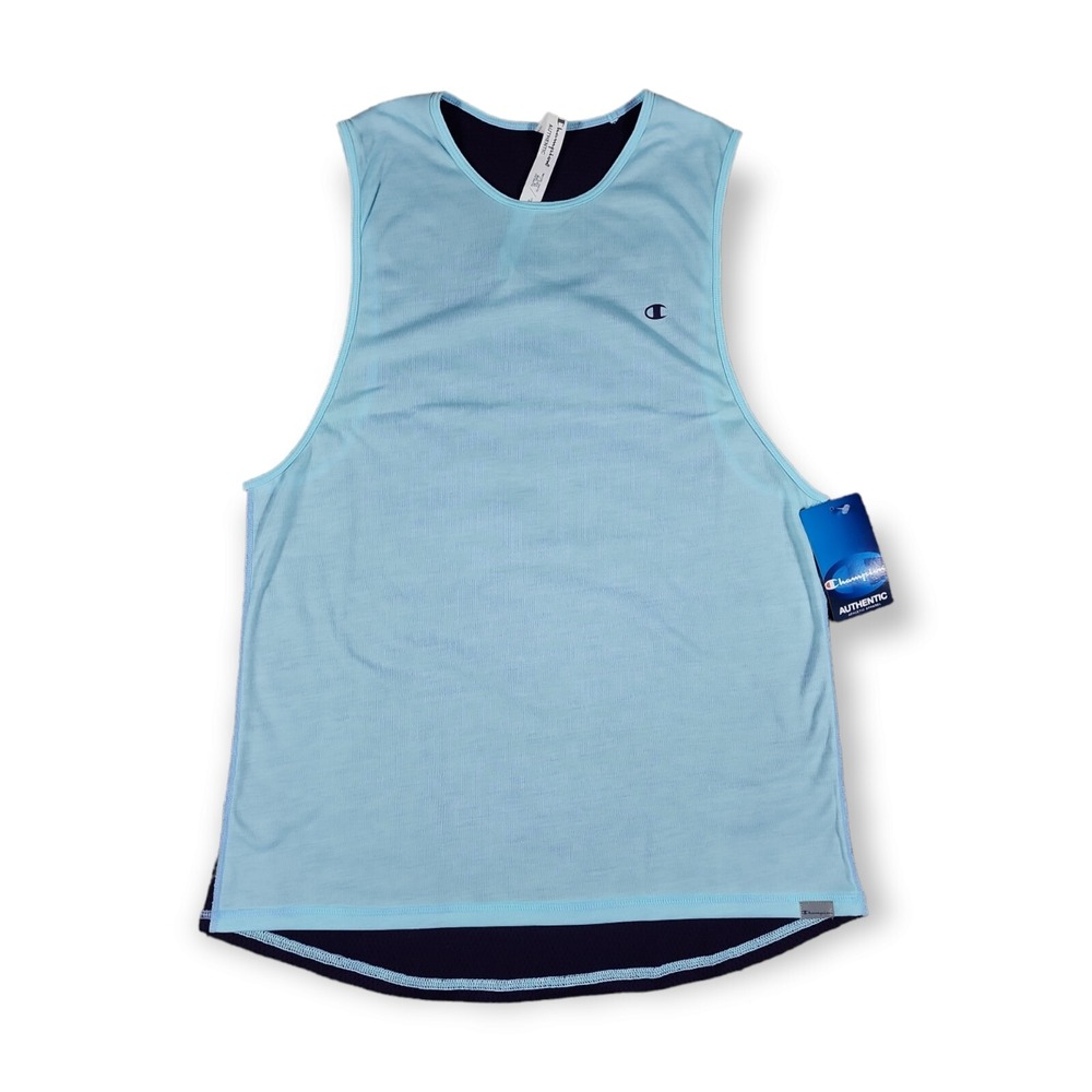 Champion Color‎ Block Mesh Muscle Tank Top Blue/Purple Women's Size Small